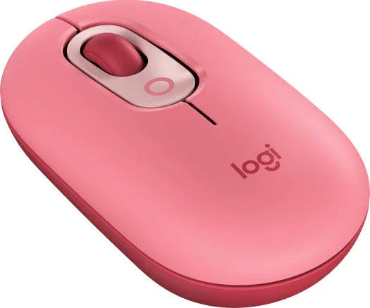 Logitech Wireless Pop Mouse, With Customizable Emoji, 1000 DPI Nominal Value, 4 Buttons, 10m Range, Bluetooth Connection, Precision/Speed Scroll, OS Compatible, Heartbreaker Rose - Pink | 910-006548 - eBuy UAE